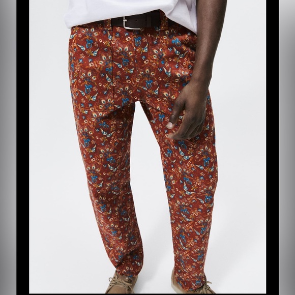 Men's Multicolor Patterned Pants - Picture 5 of 7
